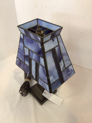 Blue/Black Stained Glass Lamp