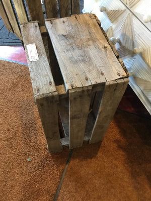 Rustic Gray Wood Crate