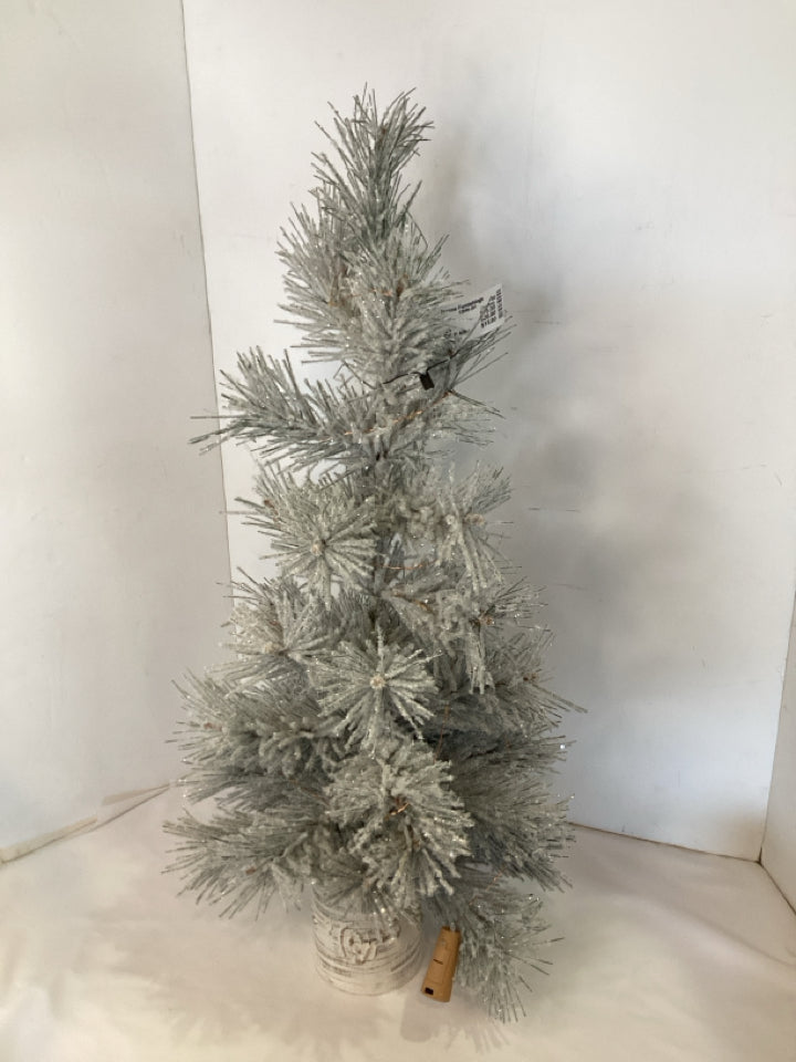 Christmas Green/White Christmas Tree Frosted Holiday Item