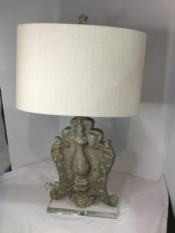 Gray Resin Lamp