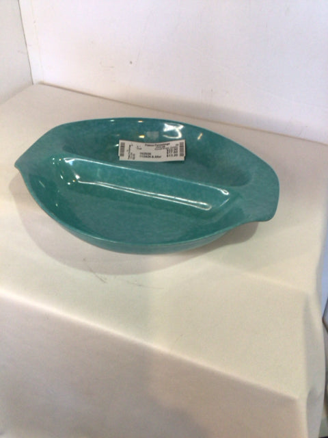 Russell Wright Divided Aqua Melamine Bowl