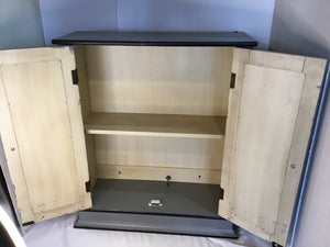 Storage Gray Wood 2 Door Cabinet
