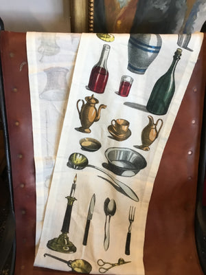 John Derian Co. White/Multi Spoon Table Runner