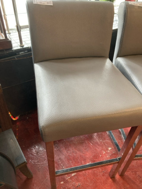 Metal Frame Vinyl seat Gray Barstool/Bar Stool