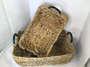 Set of 2 Natural Seagrass Basket