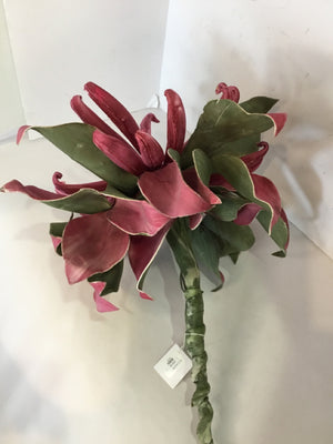 Pink/Green Flower Faux Flowers