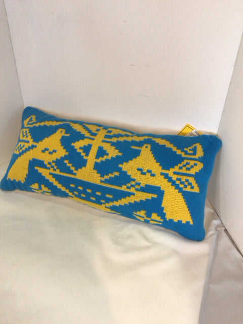 Peru Blue/Yellow Birds Pillow