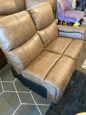 Wayfair Electric Faux Leather Brown Sectional Sofa 3MPH5YGP