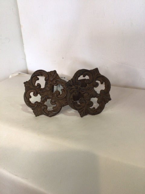 Vintage Iron Pair Rust Wall Hook