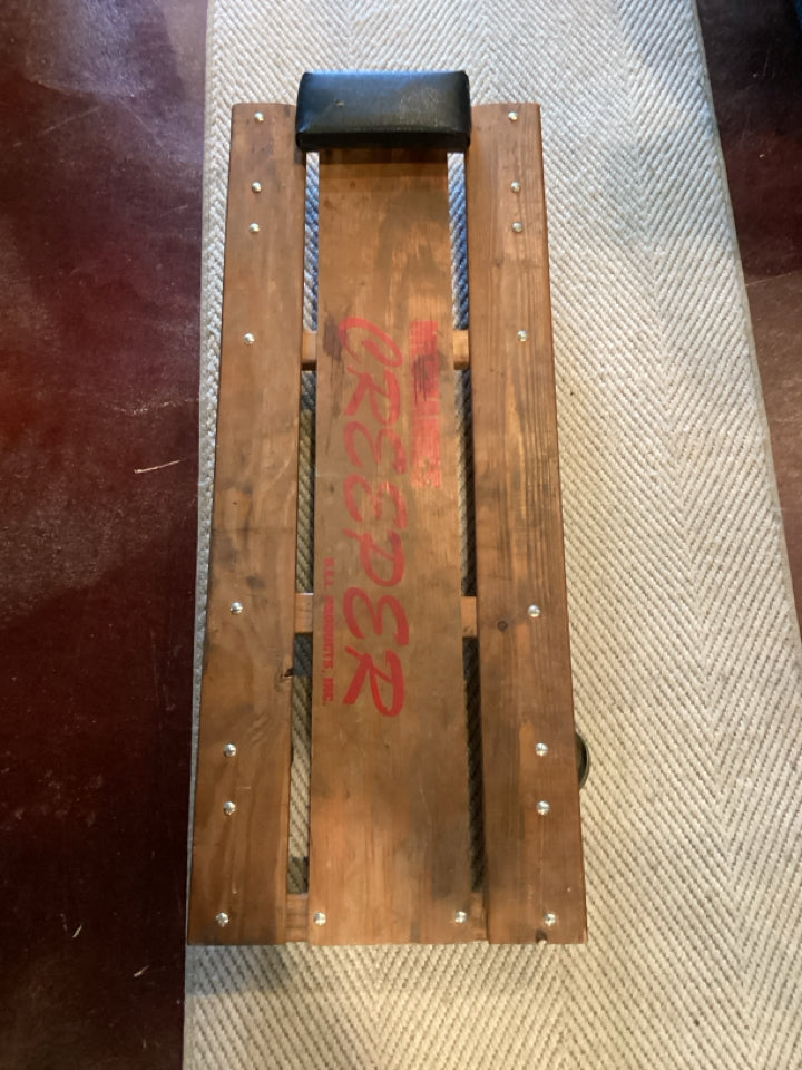 Vintage Rolling Brown Wood Mechanical