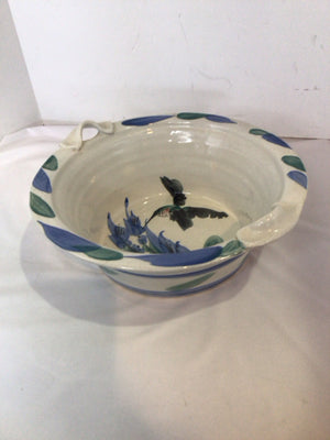 White/Blue Pottery Bowl