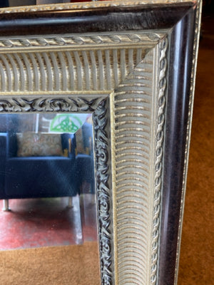 Ornate Black/Gold Beveled Mirror