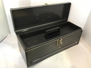 Vintage Gray Metal Toolbox
