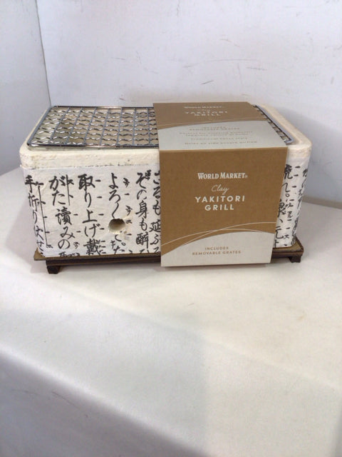 World Market White Ceramic Candle Holder