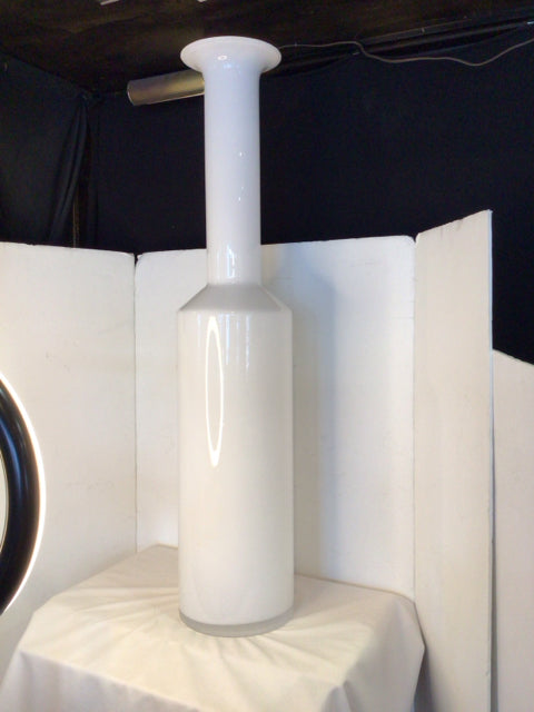 White Glass Vase