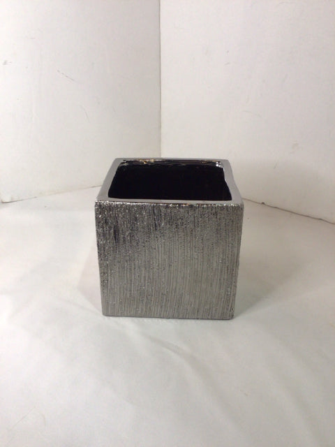 Chrome Ceramic Planter