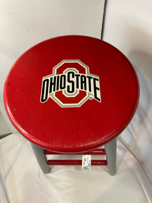 Painted OSU Red/Gray Barstool/Bar Stool