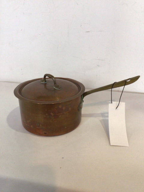 Vintage French Copper Lidded Pan
