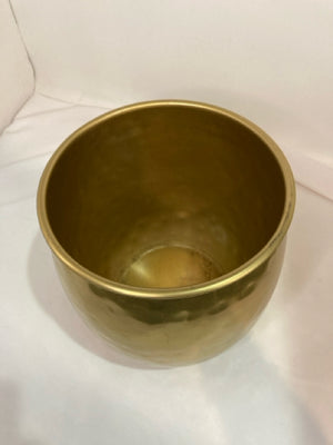 Threshold Gold Metal Hammered Planter