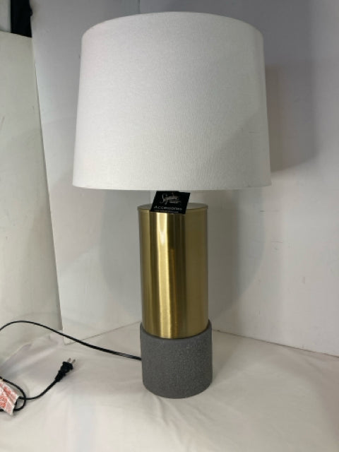 Gold/Gray Metal Lamp