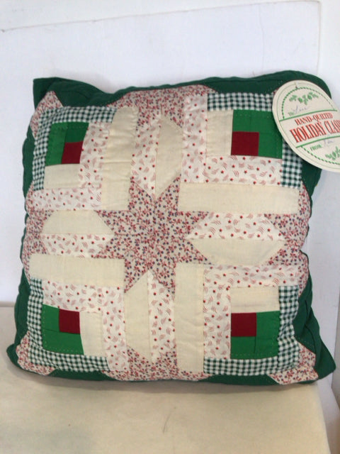 Pillow Multi-Color Quilted Holiday Item