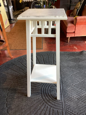 Mission White Painted Plant Stand