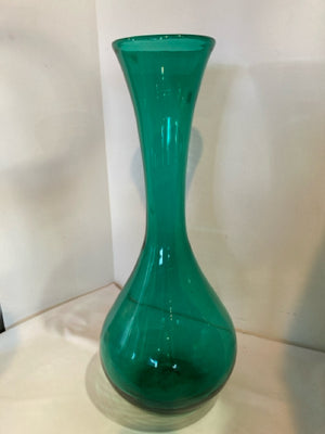 BLENKO Handmade Green Glass Vase