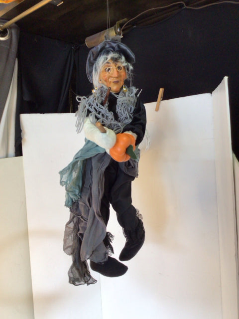 Halloween Black/Gray Witch Holiday Item