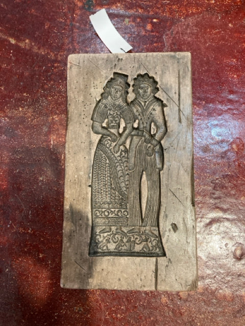 Vintage Brown Wood People Mold