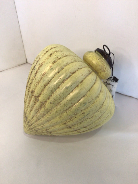 Pottery Barn Christmas Gold Ceramic Oversized Ornament Holiday Item