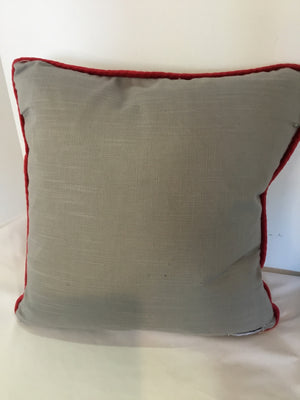 Pillow Gray/Red Pillow Car Holiday Item