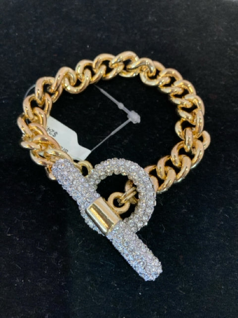 Gold Chain Rhinestone Bracelet