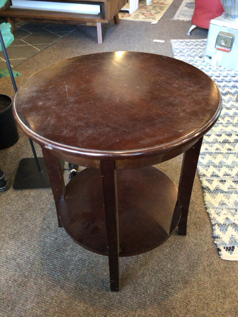 Pedestal AS IS Brown Table