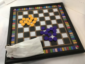 Checkerboard Black/Multi Wood Game