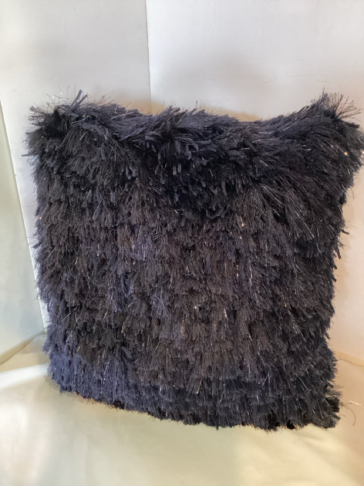 Navy Faux Fur Pillow