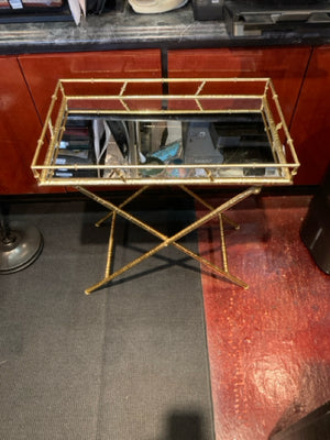 Tray Metal Folding Gold Table