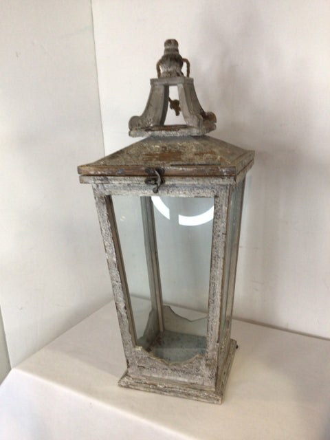 Rustic Tan Wood Lantern