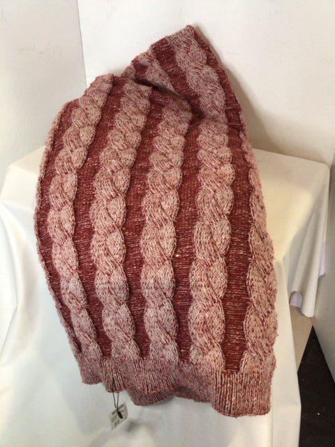 Threshold Red/white Polyester Knit Throw