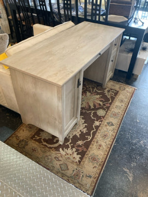Wood 3 drawer Gray Desk