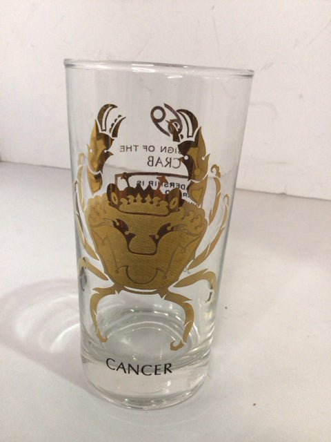 Mid-Century Clear/Gold Glass Glasses