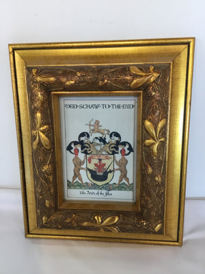 Red/Blue Coat of Arms Framed Art