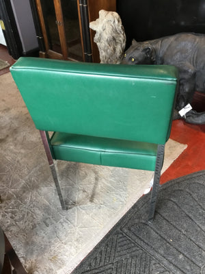 Vintage Office Metal/Vinyl Green Chair