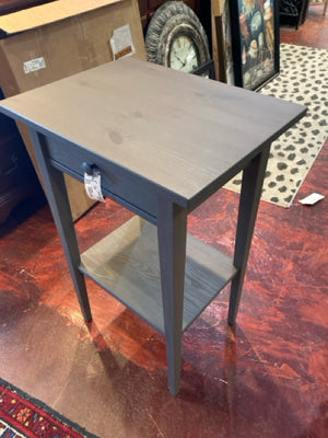 Side Wood 1 drawer Gray Table