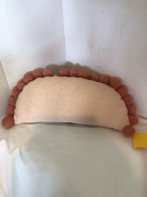 Poly & Bark Cream/Pink PomPoms Pillow