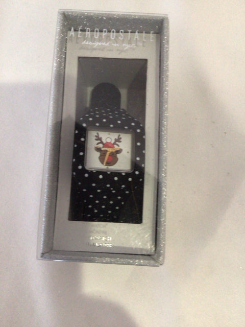 Aeropostale Christmas Blue/White Rubber Watch Reindeer Holiday Item