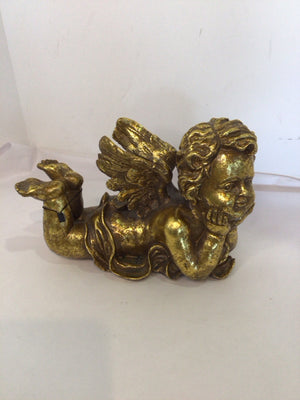 Gold Resin Cherubs Holiday Item