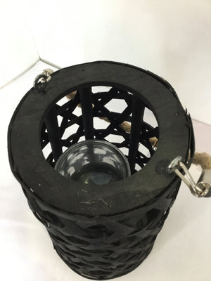Bohemian Black Wood Lantern