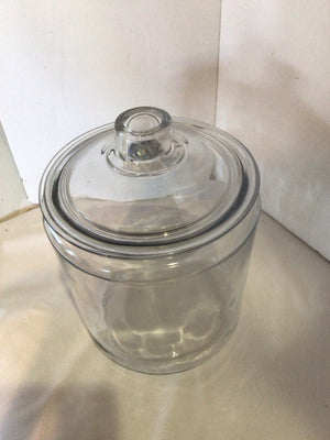 Clear Glass Lidded Canister