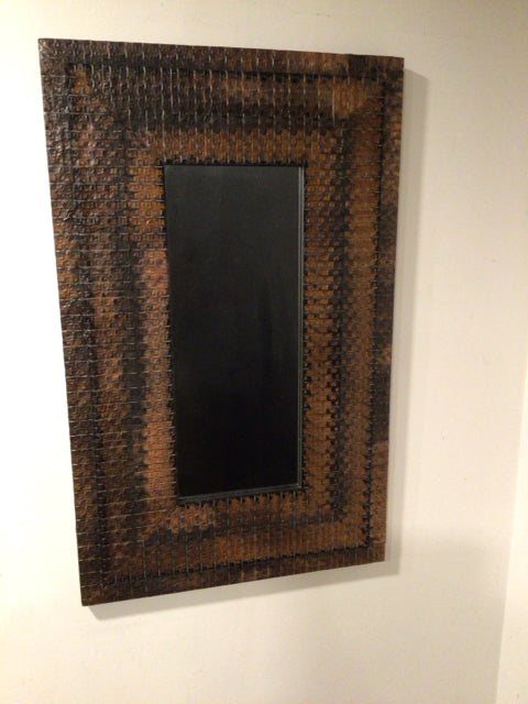 Brown/black Copper Textured Mirror