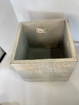 Cream Ceramic Square Planter